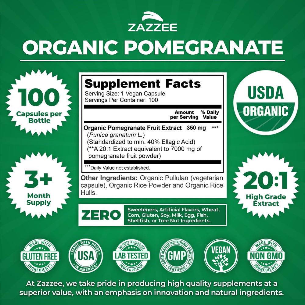 Zazzee bottle opened to reveal vegan capsules for convenient use.