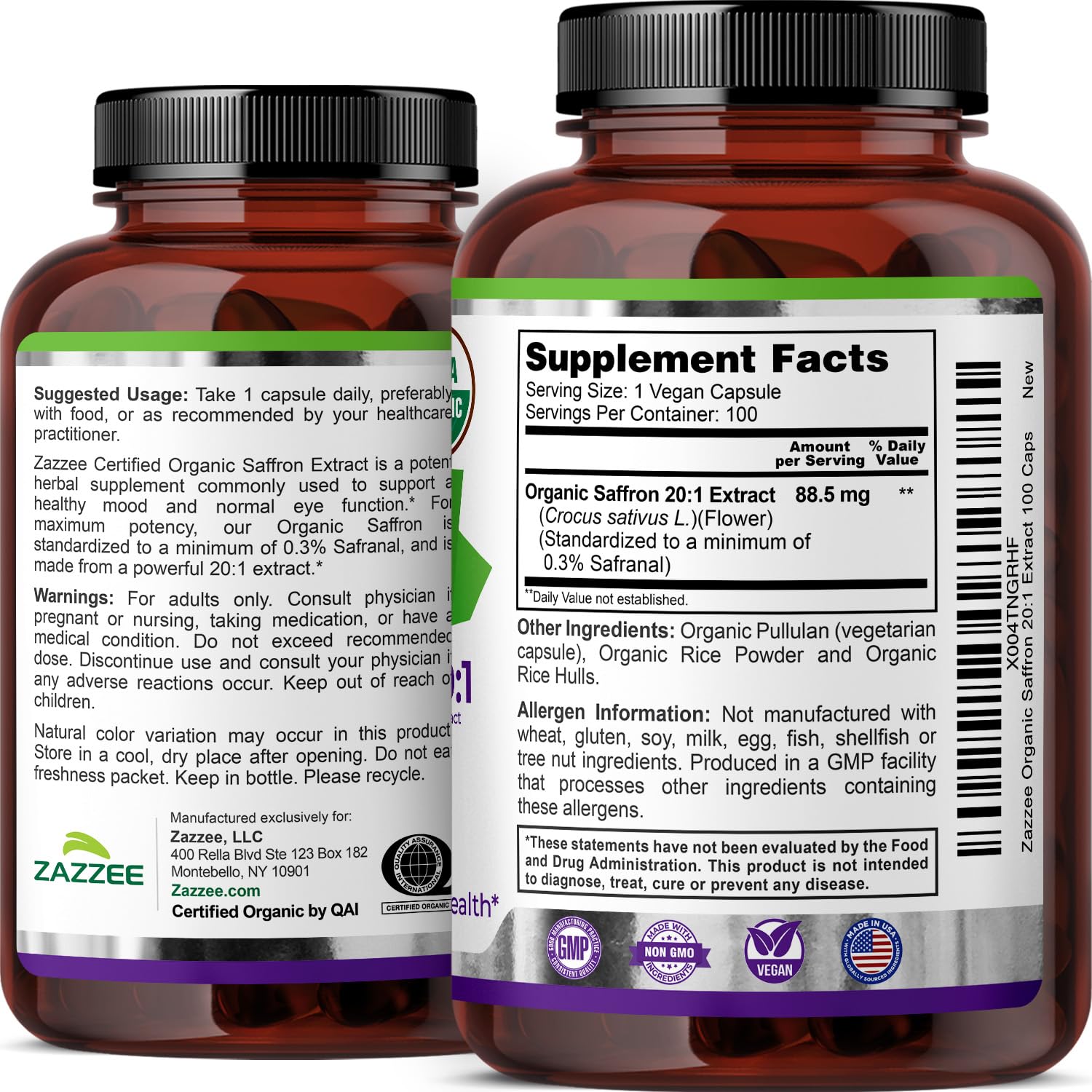Zazzee saffron storage tips to maintain potency and freshness.