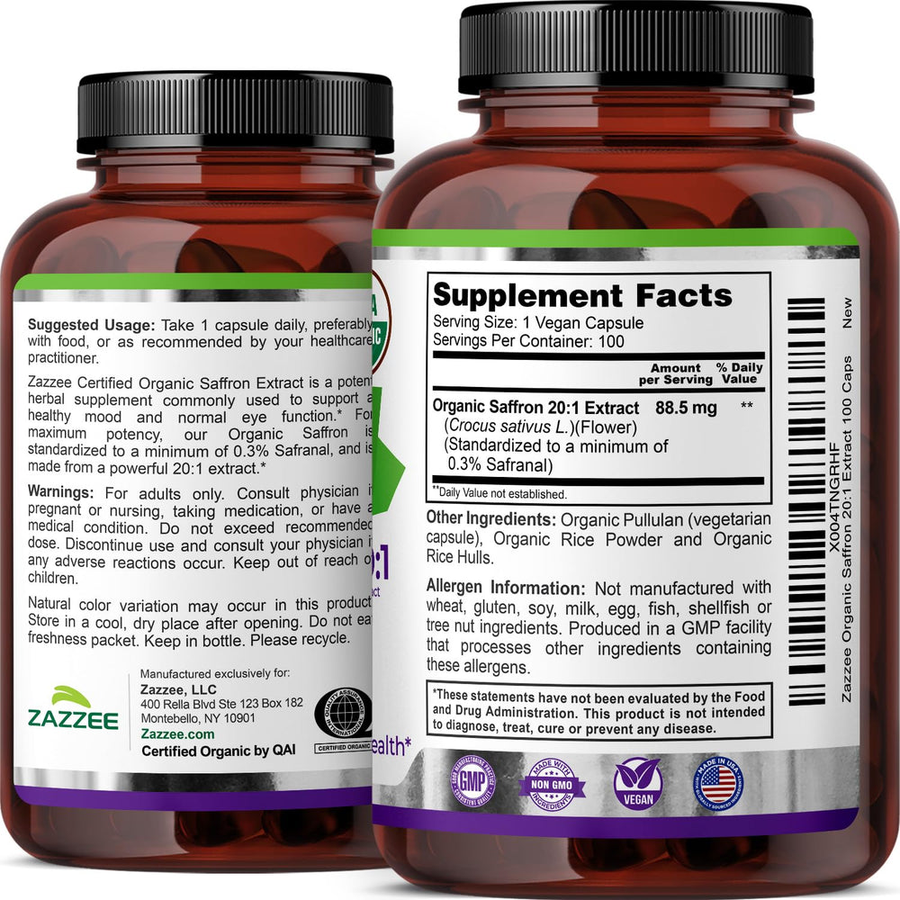 Zazzee saffron storage tips to maintain potency and freshness.