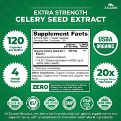 Zazzee USDA Organic certification on label signals organic quality and purity.