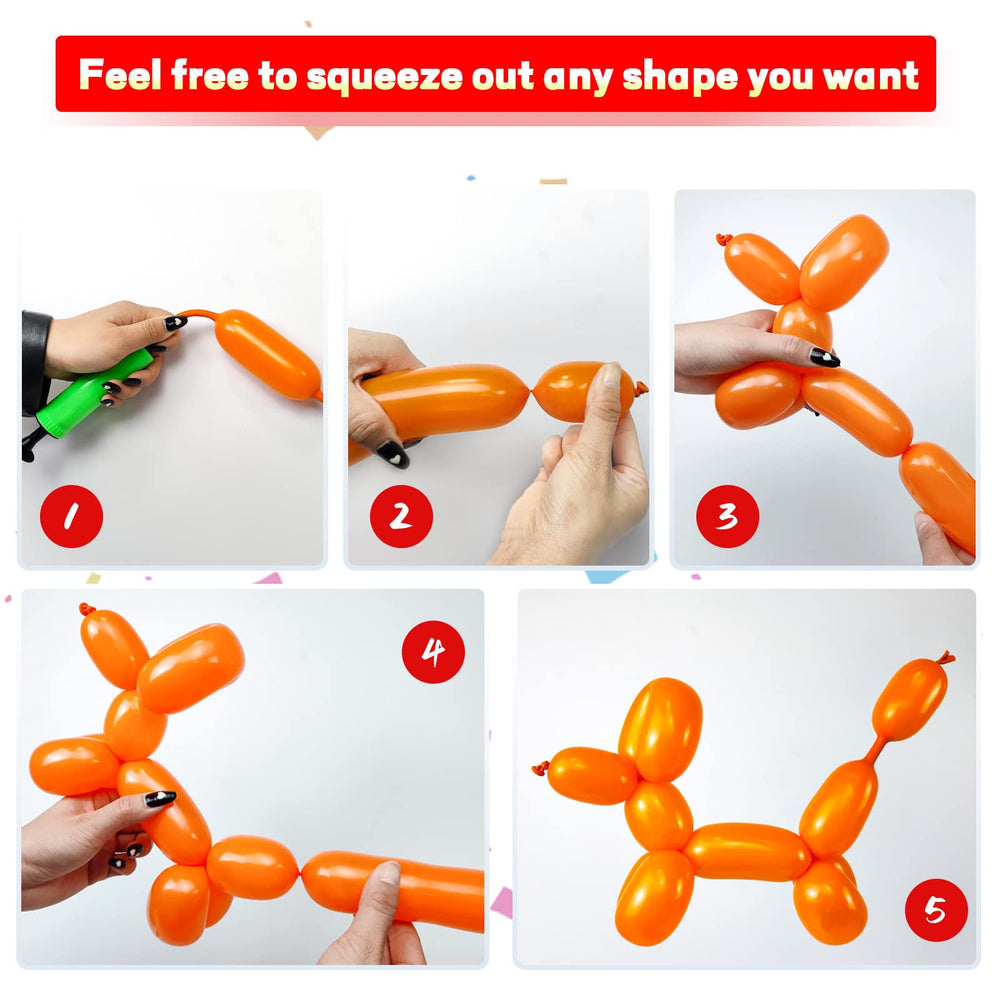 Twisting balloons 12.5 inches to 47–53 inches for animals