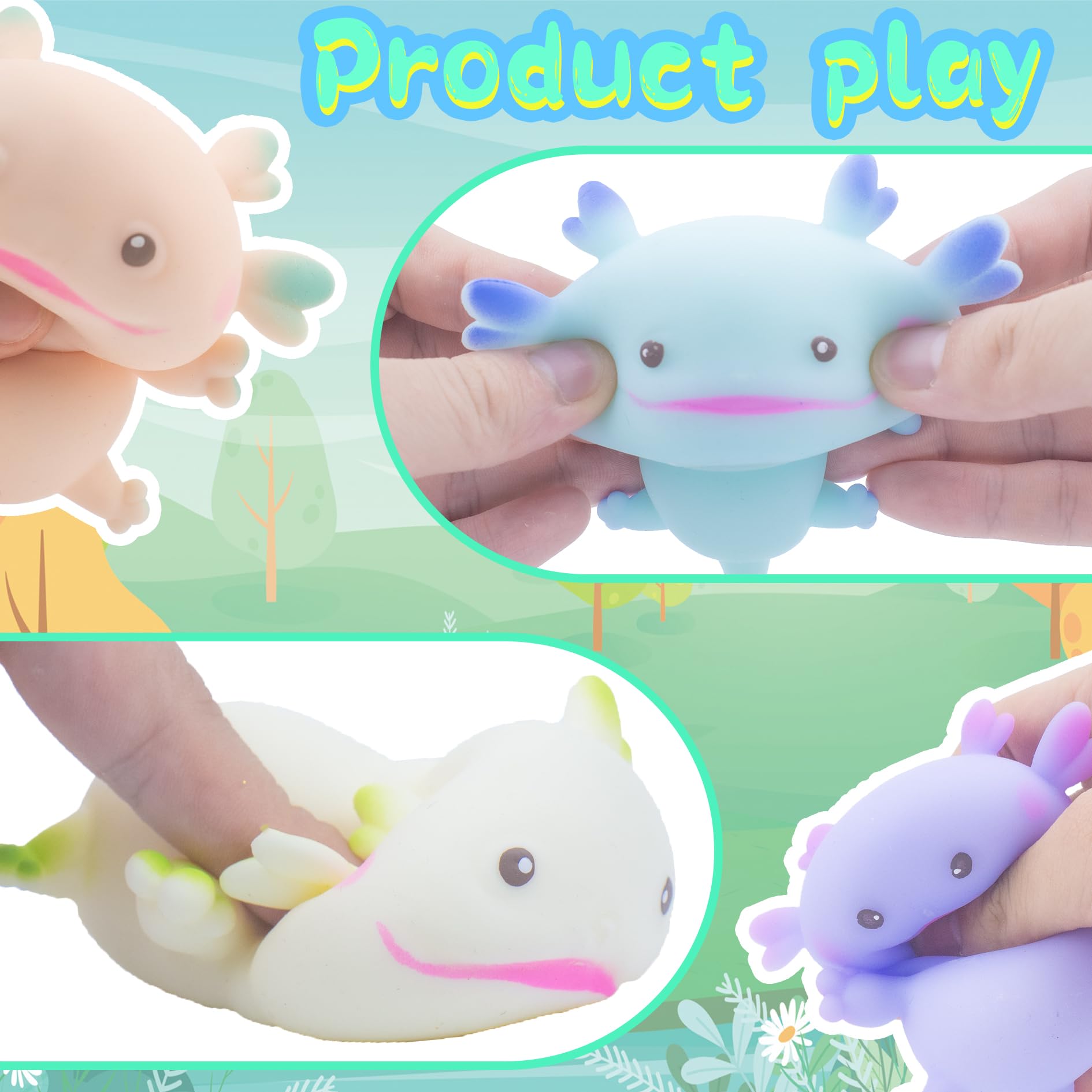 Zcahoo Axolotl Toy office desk companion for quick stress relief.