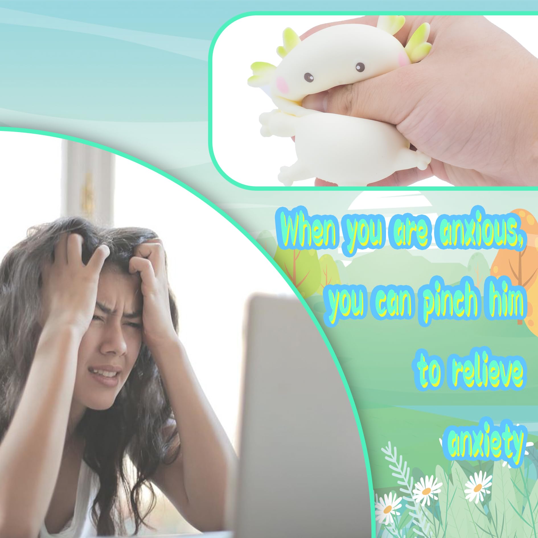 Zcahoo Axolotl Toy enhances party favors with playful stress relief.