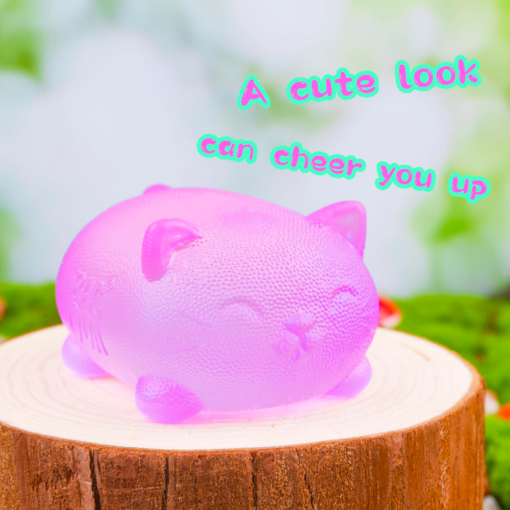 Zcahoo Stress Cat Toy shows a cute cat design on a desk