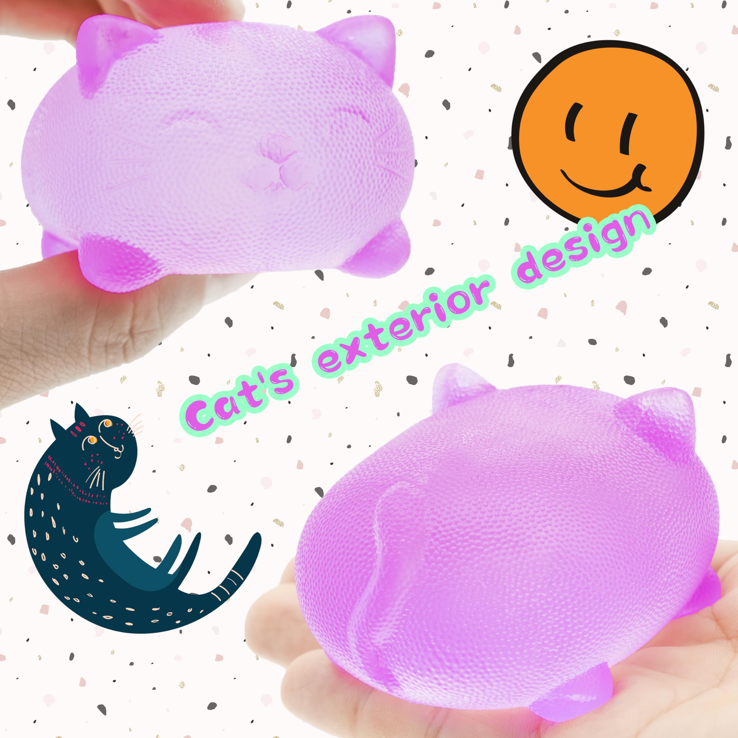 Zcahoo Stress Cat Toy being squeezed for quick calm at home