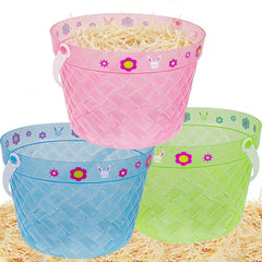 Zcaukya Easter bucket green front view ideal for outdoor egg hunts