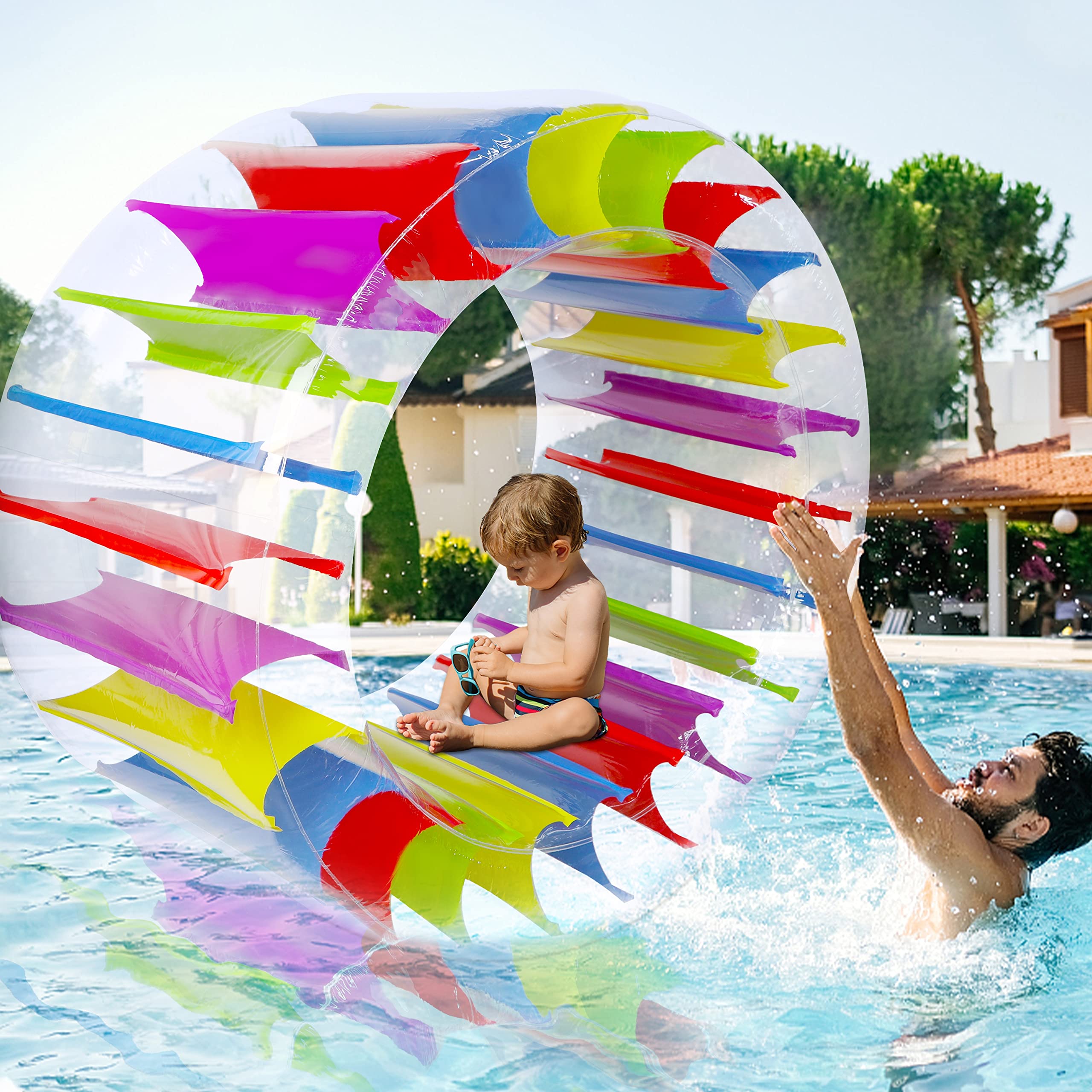 Zcaukya wheel roller soft corners support safe, supervised play for kids.