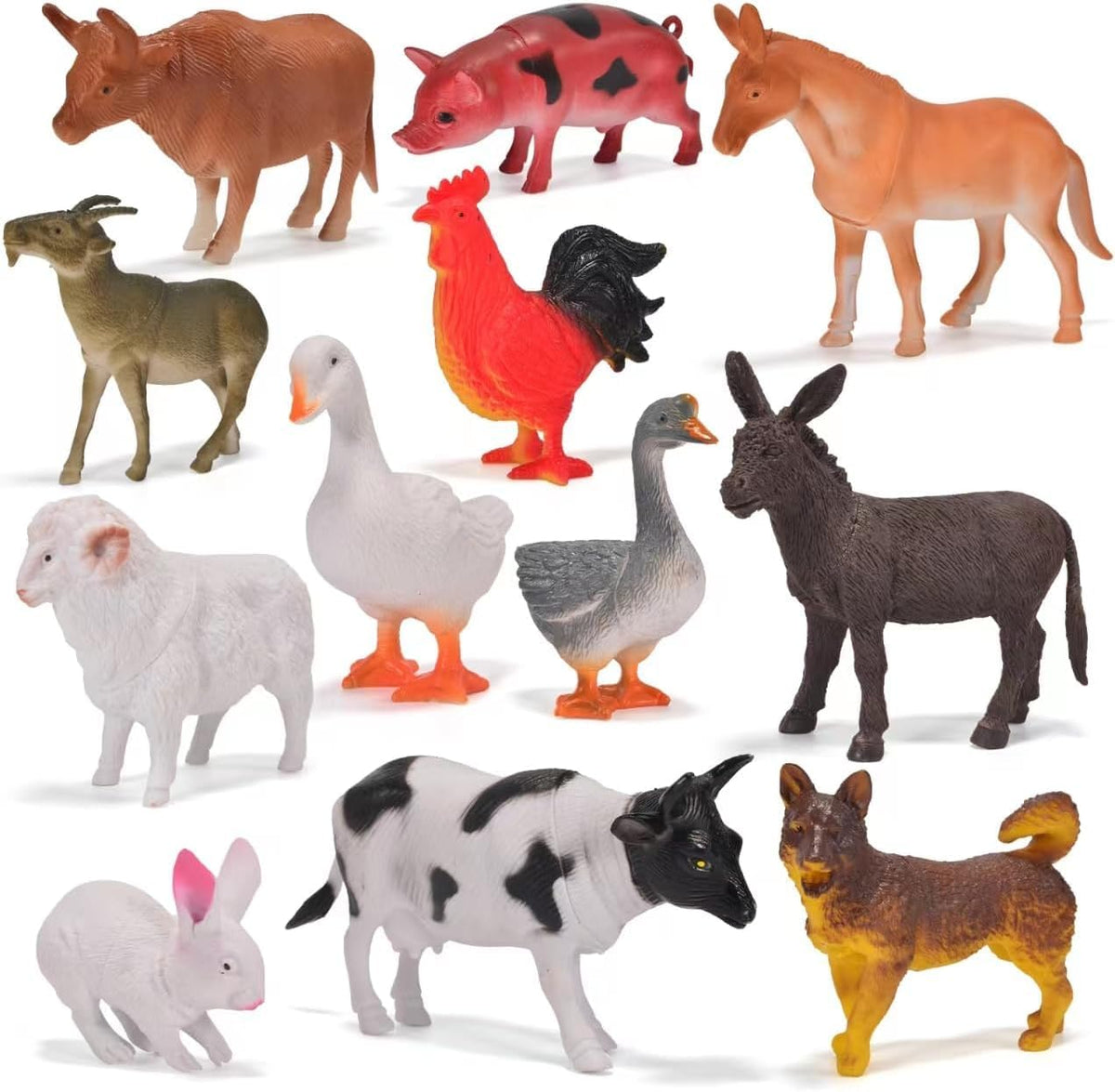 Zcpotizi large farm animals cow figurine for imaginative play and early vocabulary.