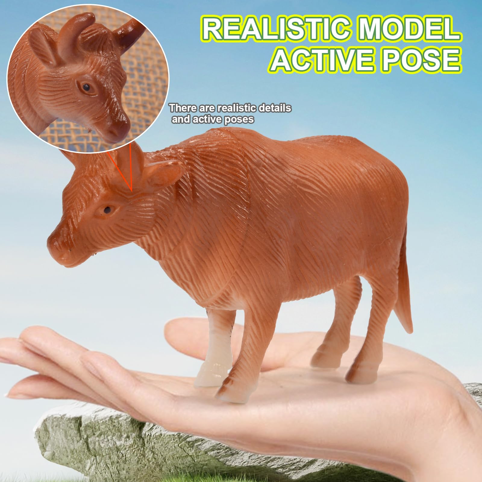 Zcpotizi geese figure boosts farm-themed pretend play and color learning.