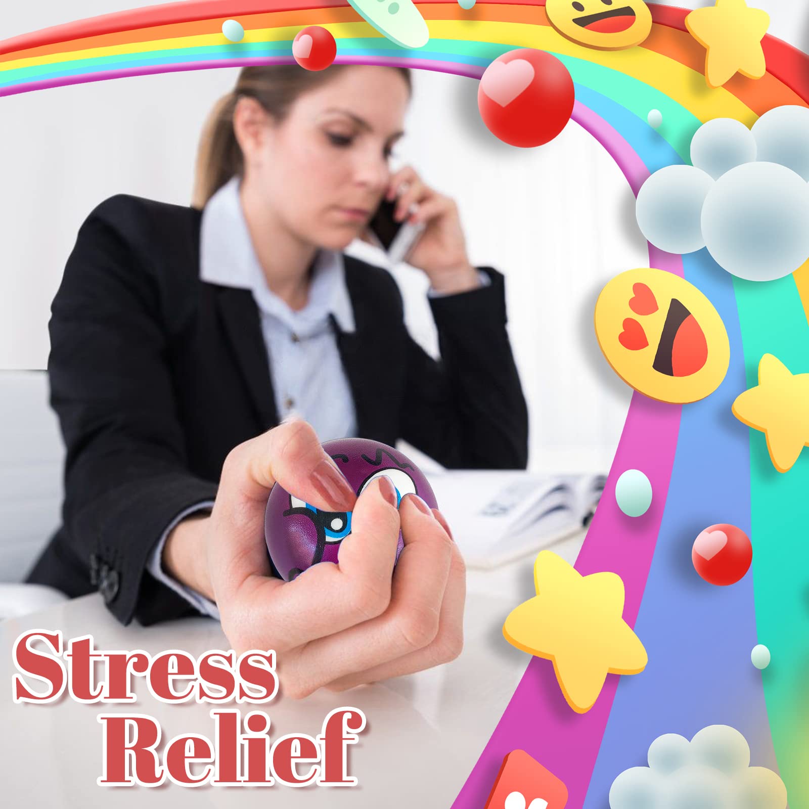 Zddaoole compact stress ball fits in your hand for on-the-go relief.
