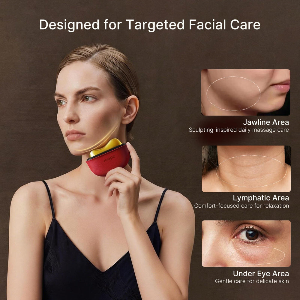 ZDEER contoured ergonomic design fits facial contours for smooth glides.