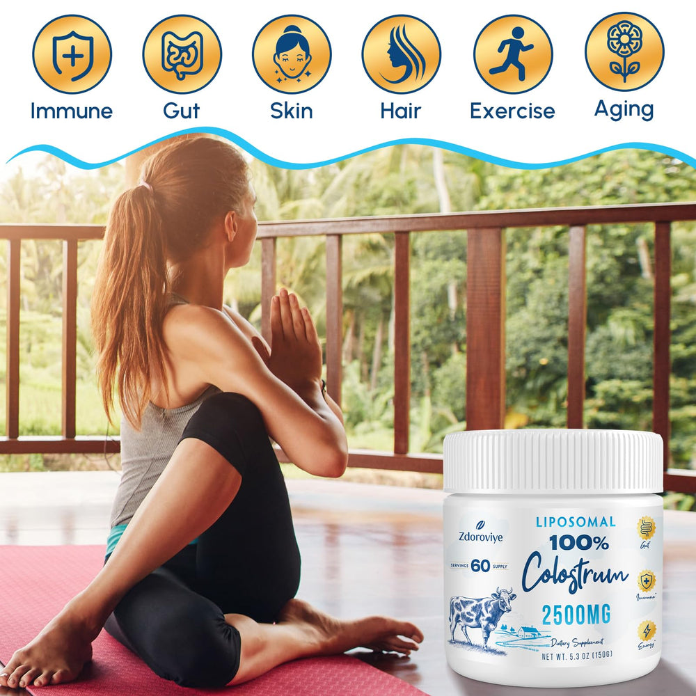 Zdoroviye liposomal bovine colostrum powder ready for daily routine usage