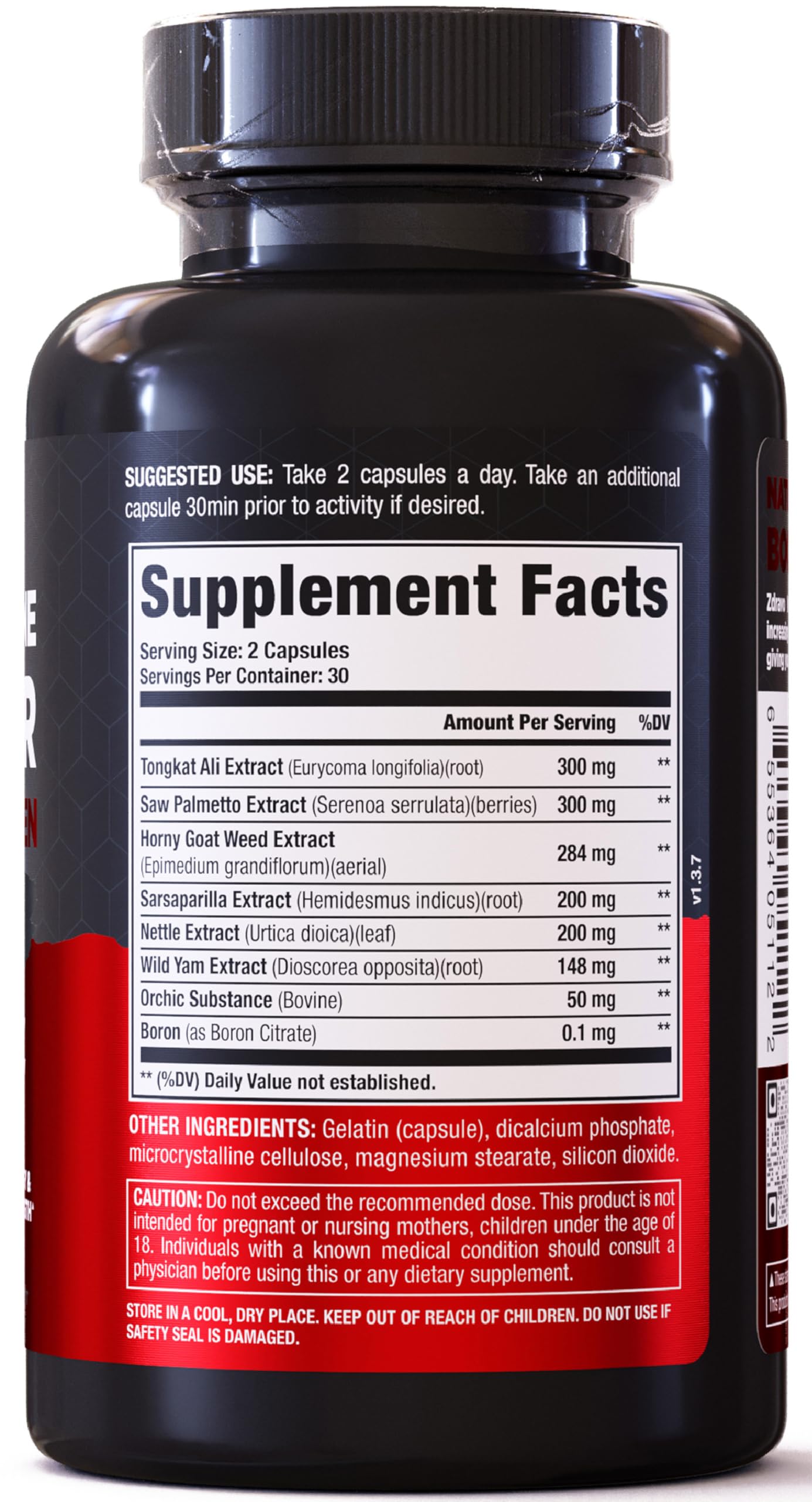 Close-up of Tongkat Ali capsules from ZDRAVO NUTRITION for natural performance
