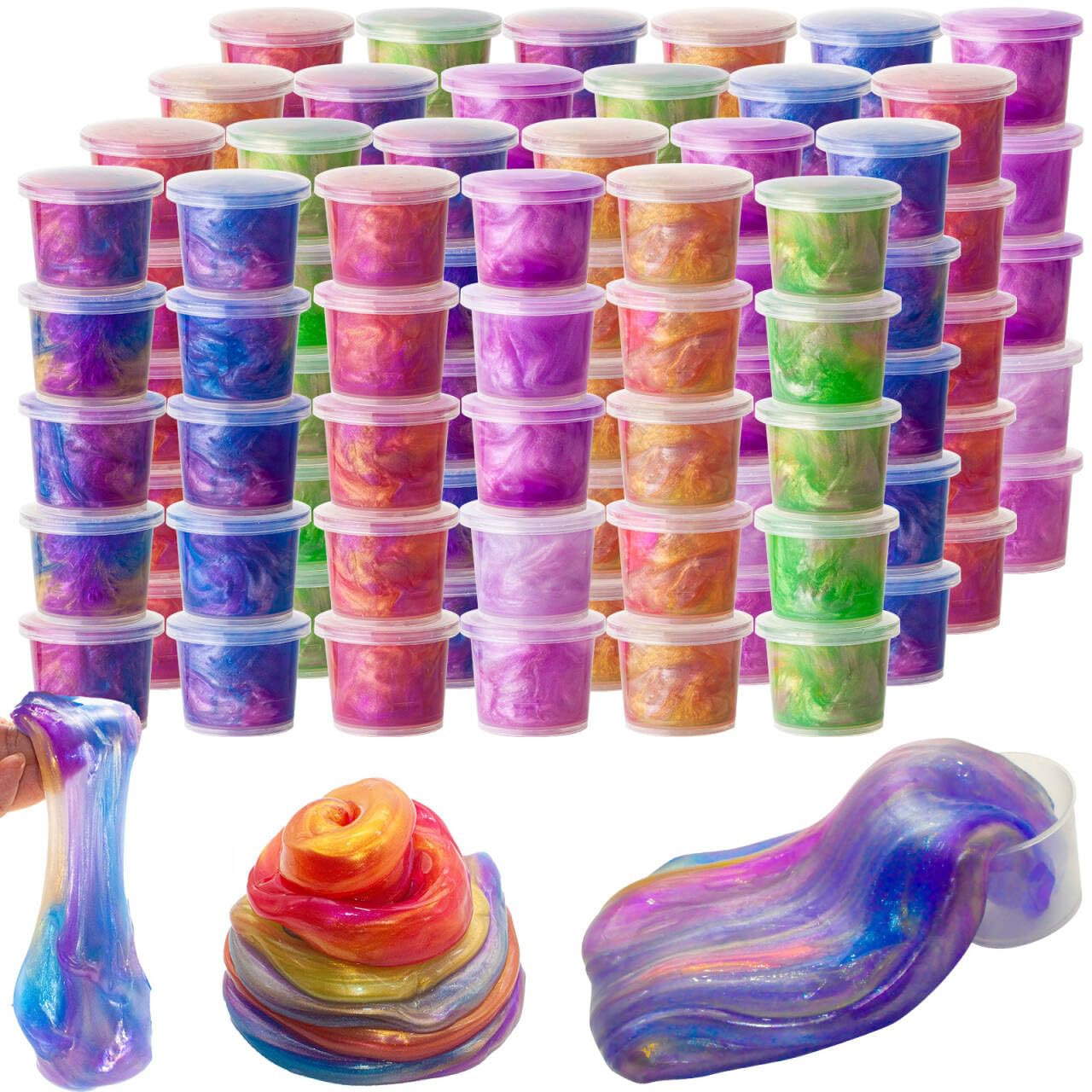 ZDTHNSIAT Galaxy Slime 72-pack on display for colorful playtime.