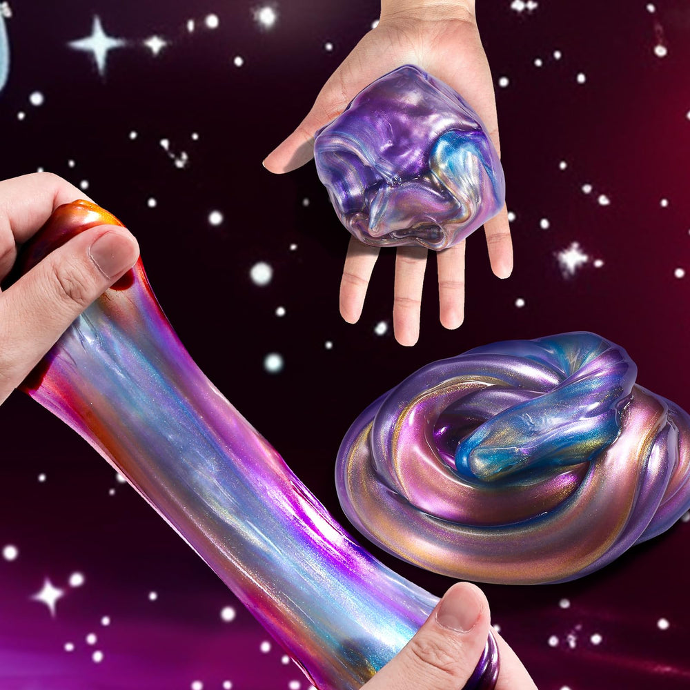Arts and crafts with ZDTHNSIAT Galaxy Slime for creativity.