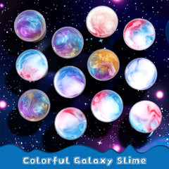 Close-up of stretchy, soft texture for tactile fun with ZDTHNSIAT Galaxy Slime.