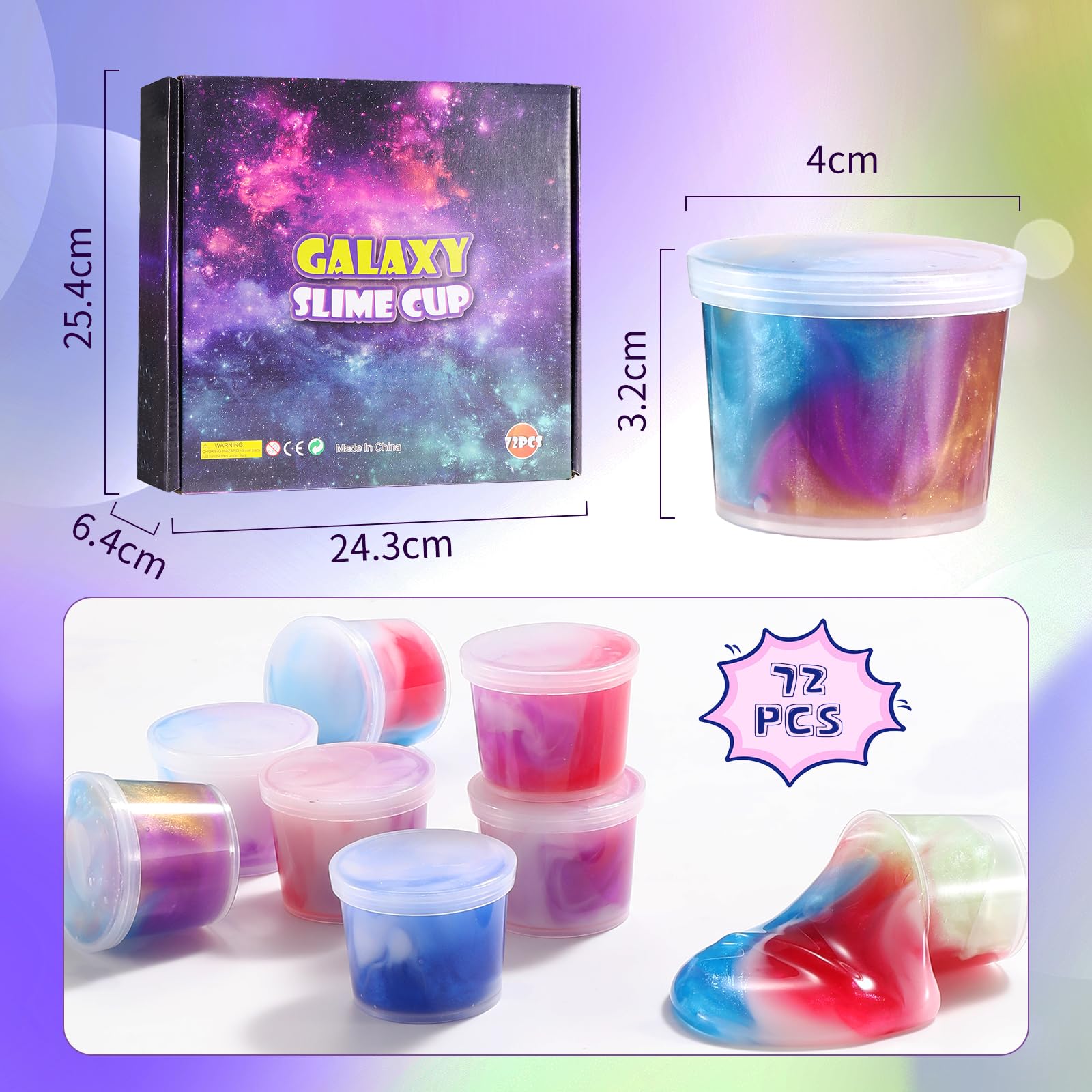 Storage lid helps keep ZDTHNSIAT Galaxy Slime reusable.