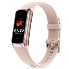 Zeacool fitness tracker with AMOLED screen showing vivid display during workouts