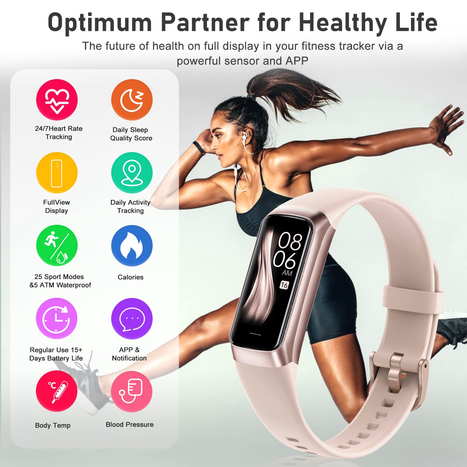 Zeacool fitness tracker heart rate monitor tracks real-time heart activity