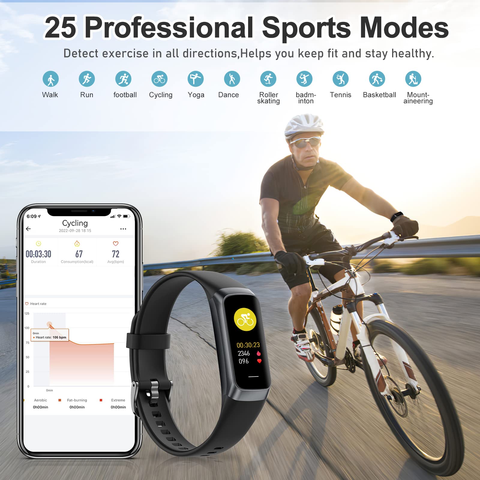 Zeacool fitness tracker enables remote photography for hands-free moments.