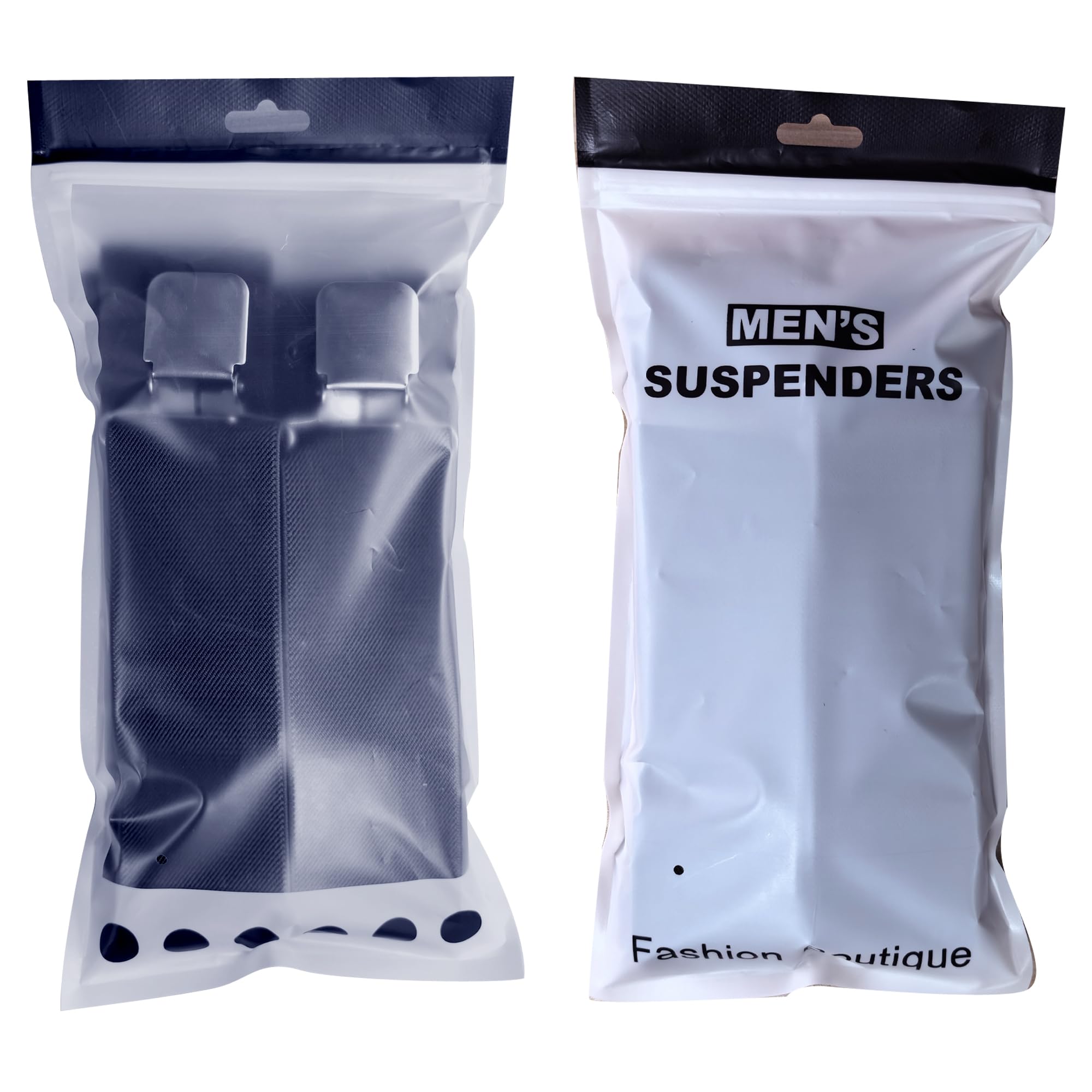 Zeaifroog heavy-duty suspenders with leather accent add rugged style.