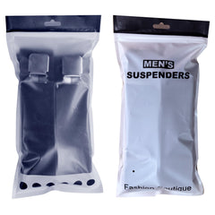 Zeaifroog heavy-duty suspenders with leather accent add rugged style.