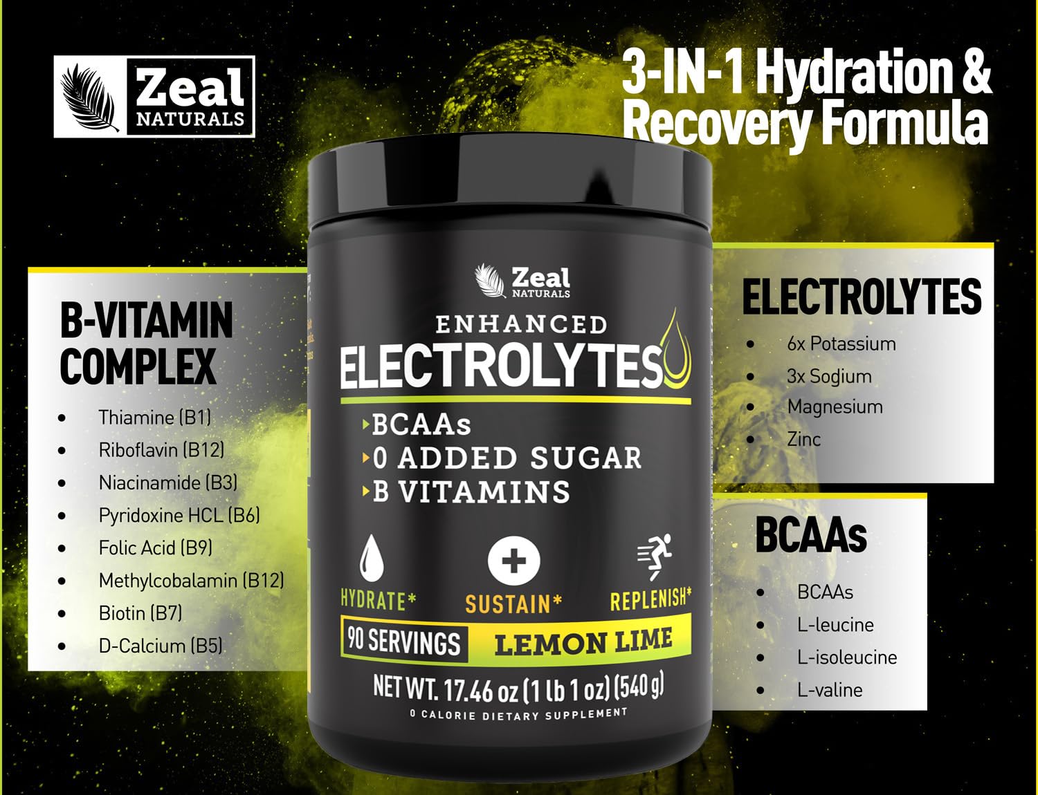 Zeal Electrolyte Powder stir in cup for keto-friendly hydration on the go