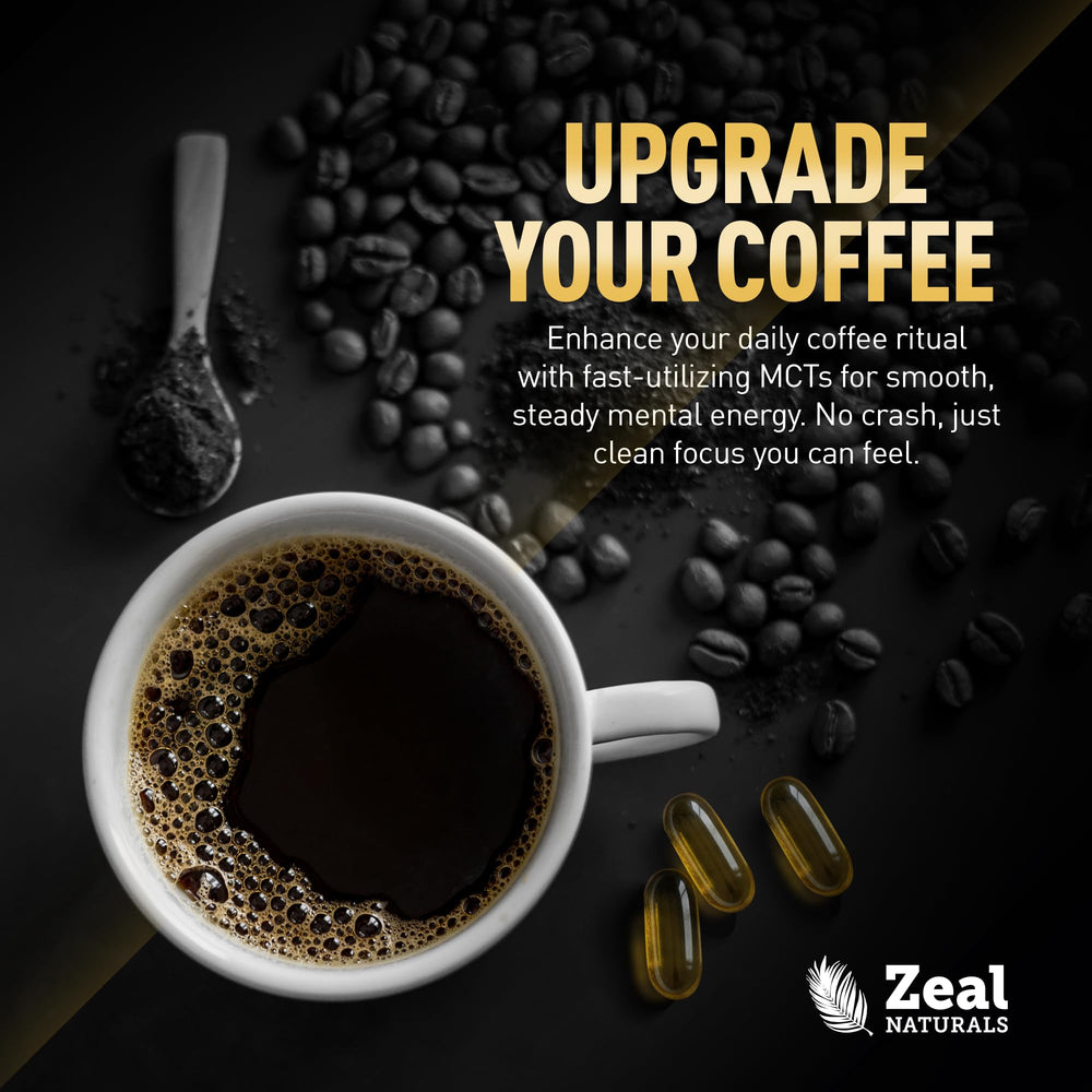 Zeal Naturals bottle on kitchen counter ready for daily focus and energy.