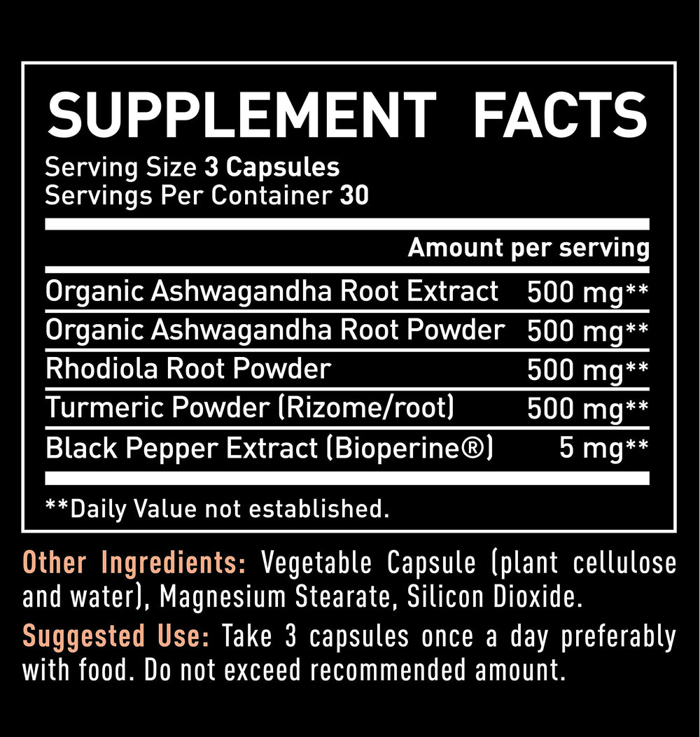 Zeal Naturals Rhodiola Rosea powder tub promoting mental focus and resilience.
