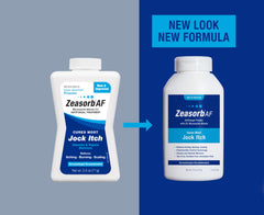 Zeasorb powder applied to groin and underarms after shower for comfort.