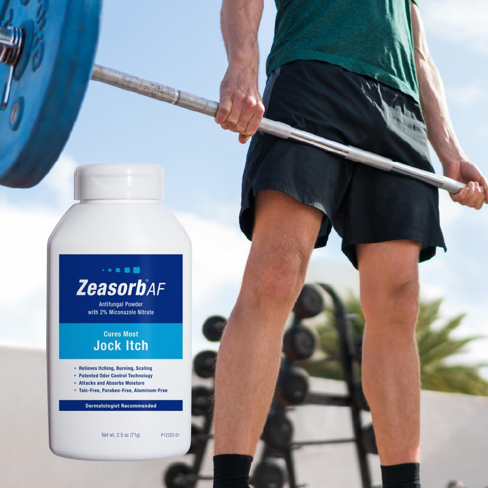Zeasorb moisture absorption action demonstrates active dryness and skin protection.