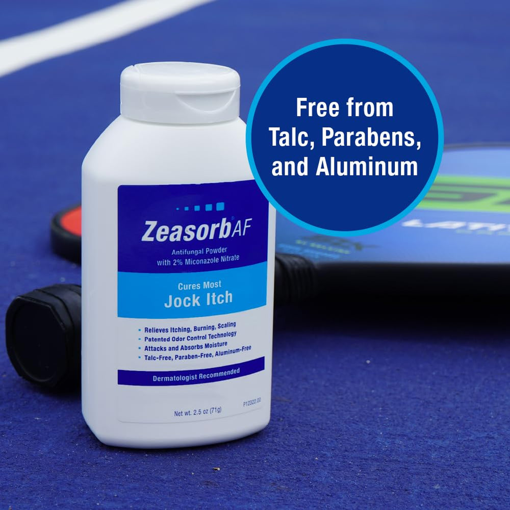 Zeasorb Odor Control Technology panel signaling long-lasting freshness throughout the day.