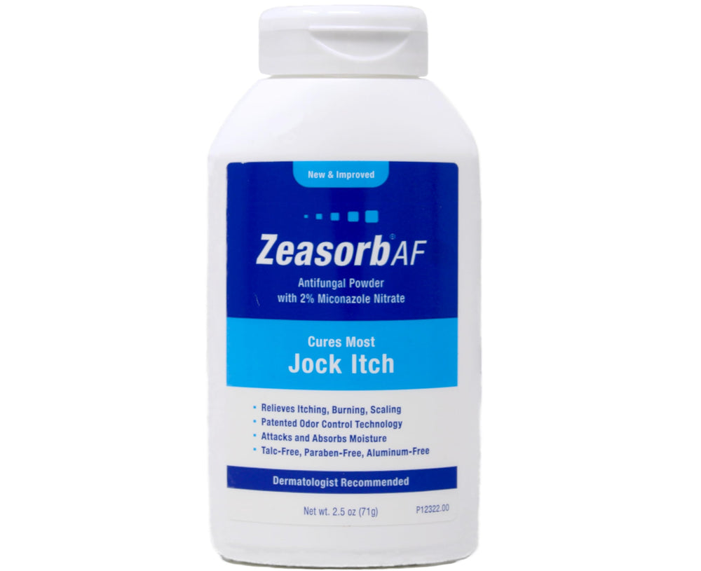 Close-up of Zeasorb microfine powder showing moisture-absorption texture.