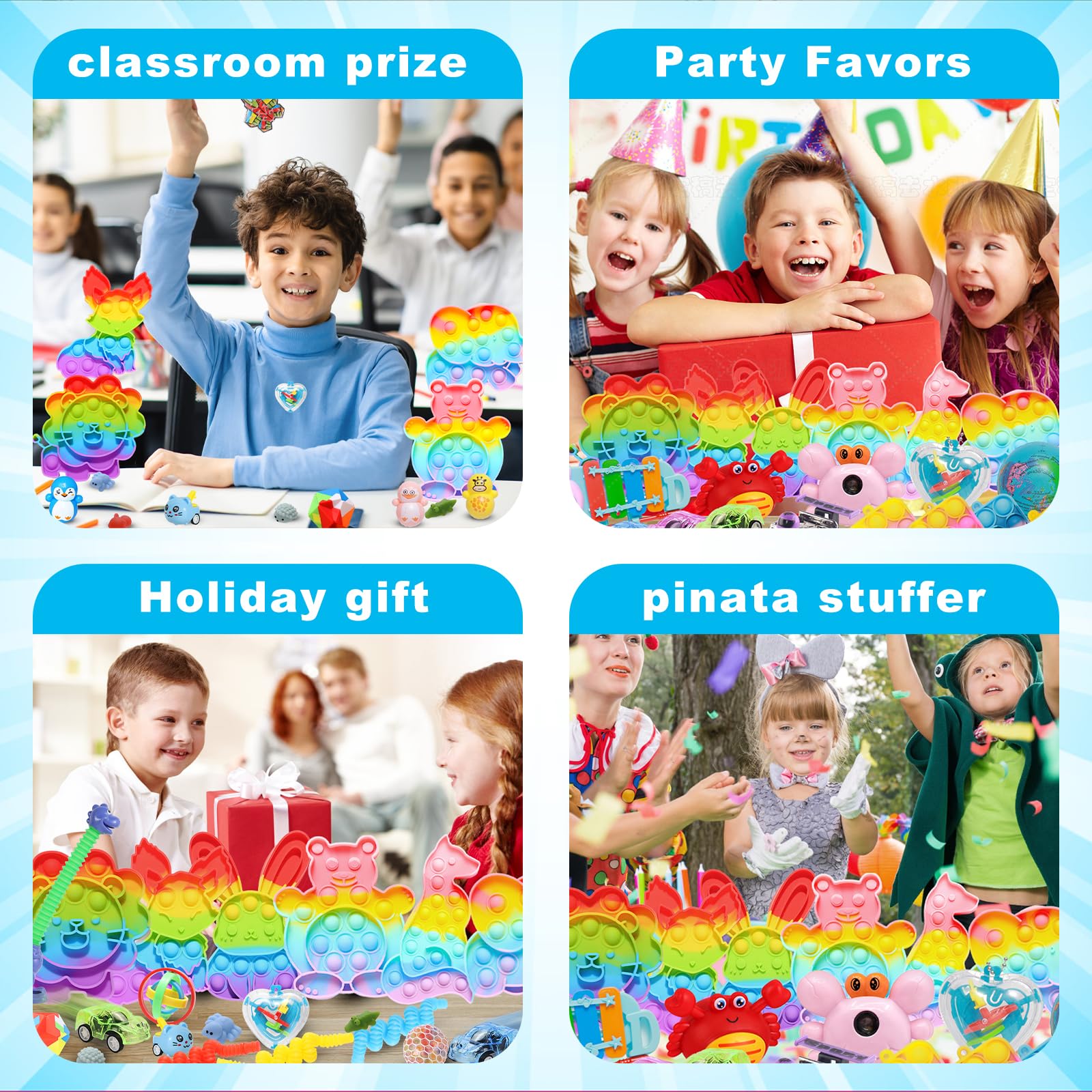 ZEAYOU sensory rings for finger dexterity and soothing fidget activity.