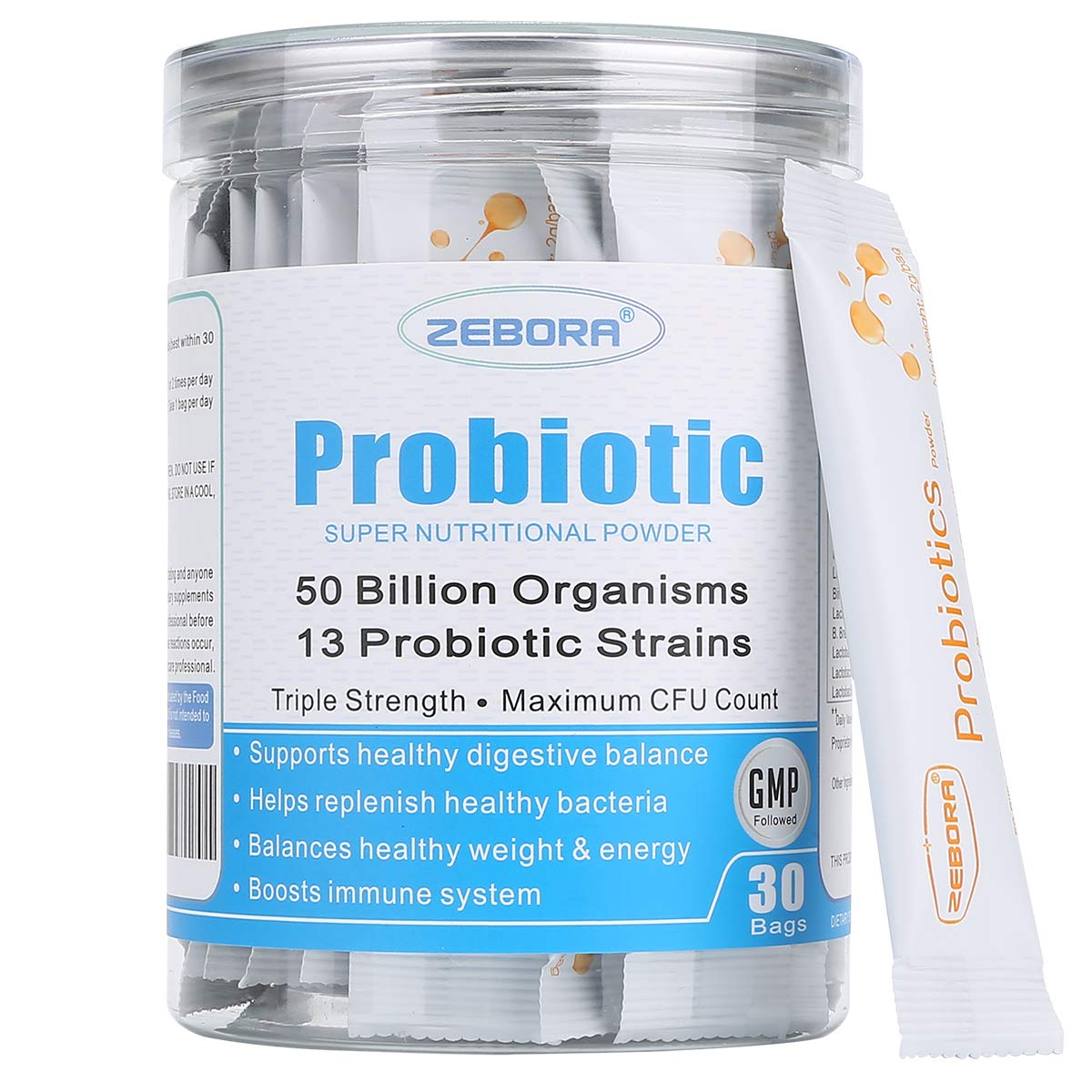 ZEBORA Probiotics women bottle for daily digestive support