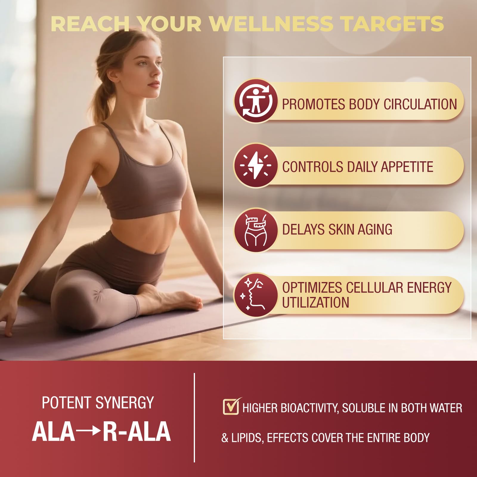 ZEBORA bottle with R-ALA symbol highlighting antioxidant support.