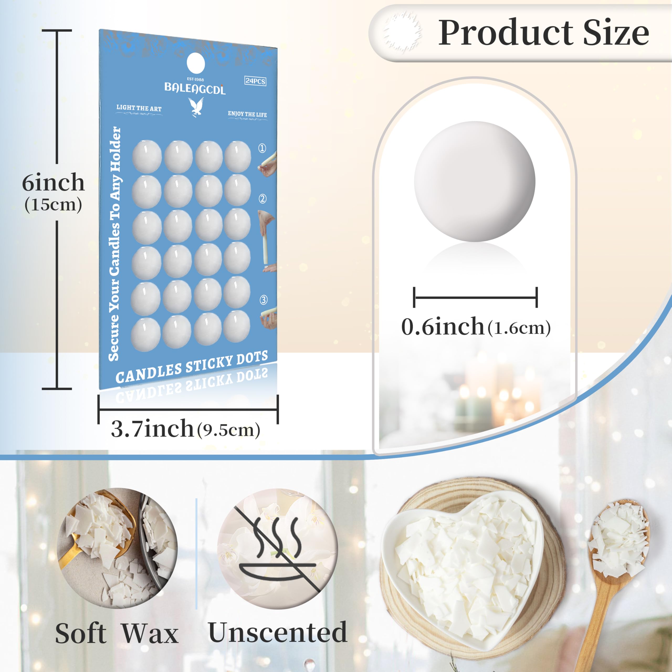 ZECHKAVAA cire adhesive dots provide reliable bonding for DIY decor