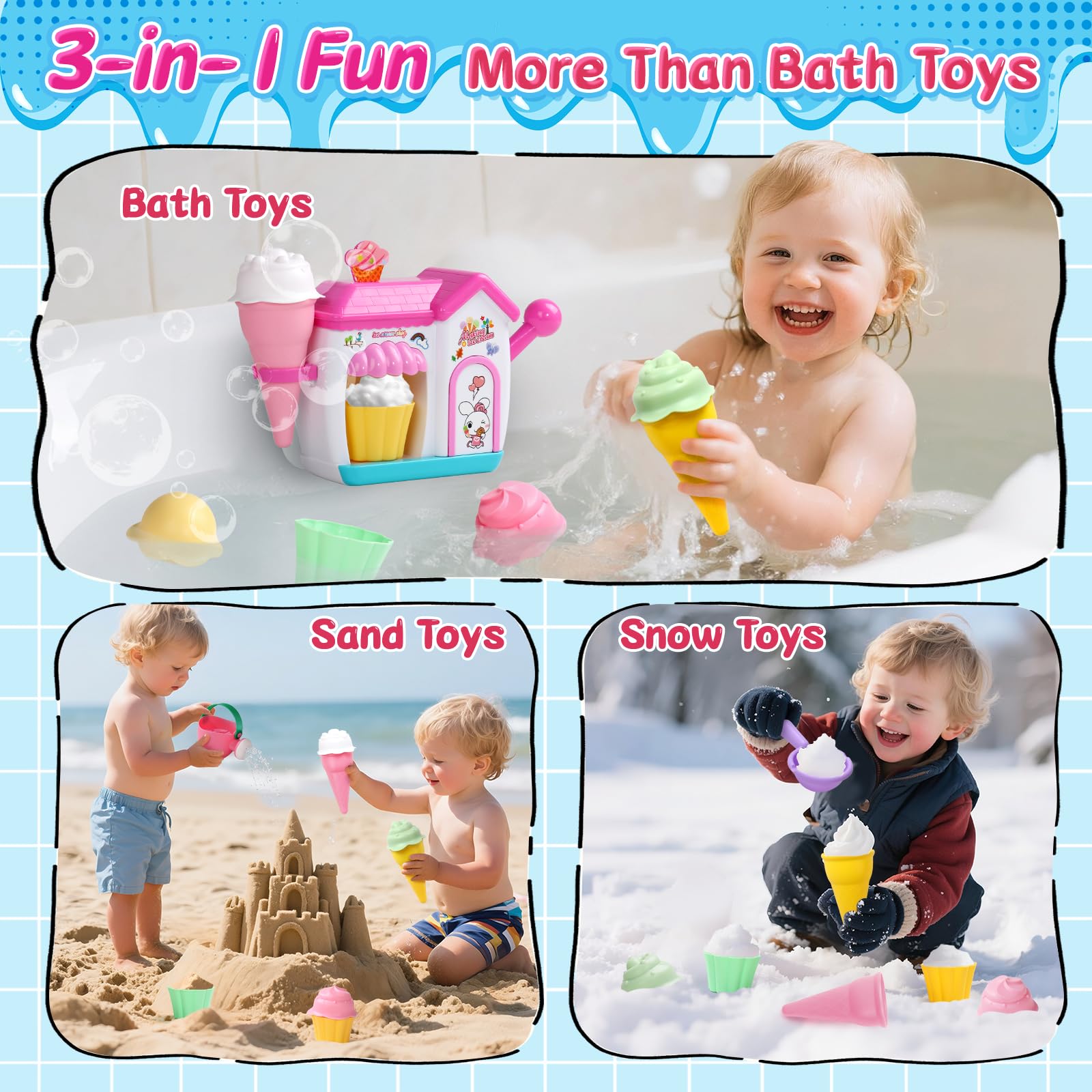 Zeewoo bubble maker bath toy, bubbles and foam boost bath-time fun