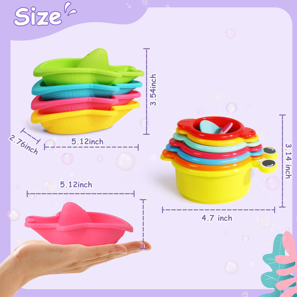 Zeewoo colors and shapes stimulate visual interest during bath time.