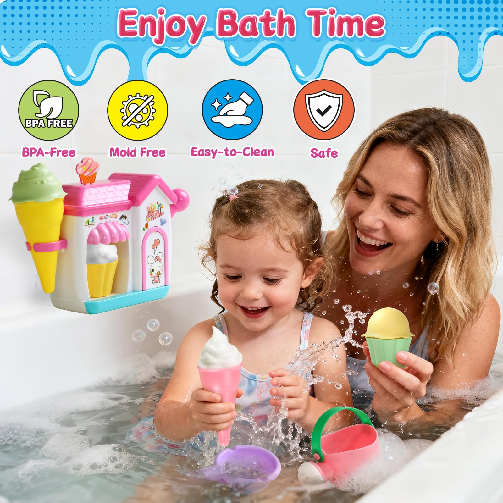 Zeewoo ice-cream cones cups, versatile accessories for sand, water, and snow play