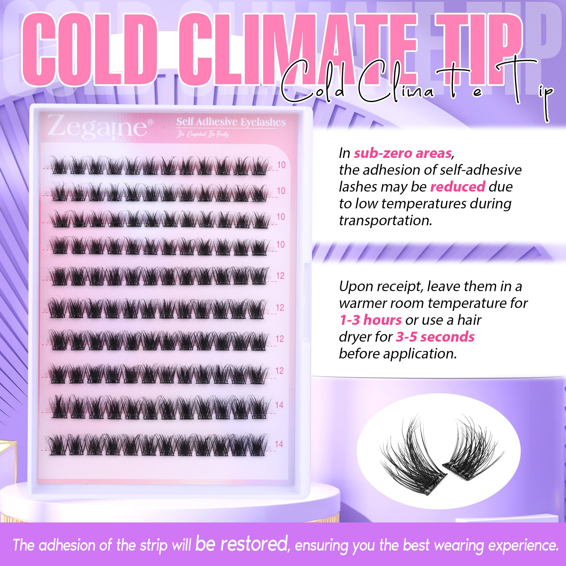Zegaine care tips help extend wear and adhesion
