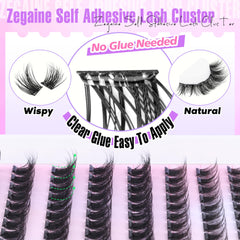 Zegaine clear band lashes blend seamlessly for a discreet look