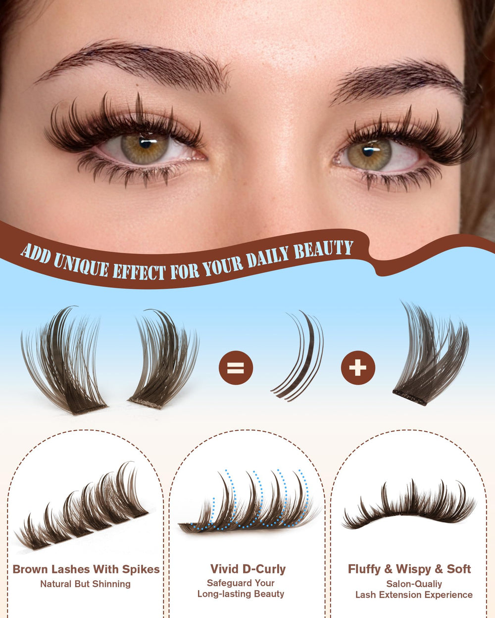 Zegaine upper and bottom lash clusters in one box for complete look
