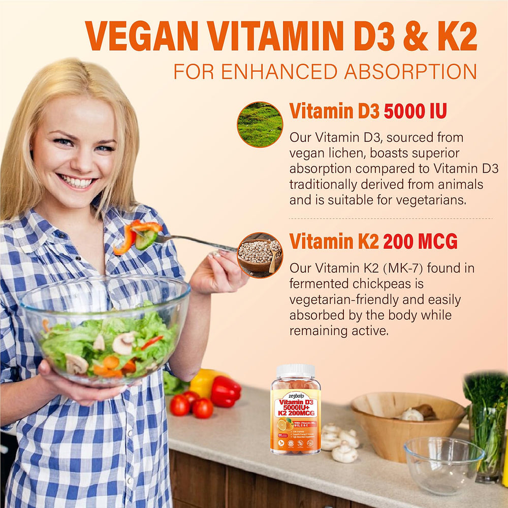 ZEGBALP D3K2 gummies bottle open emphasizes convenient daily use.