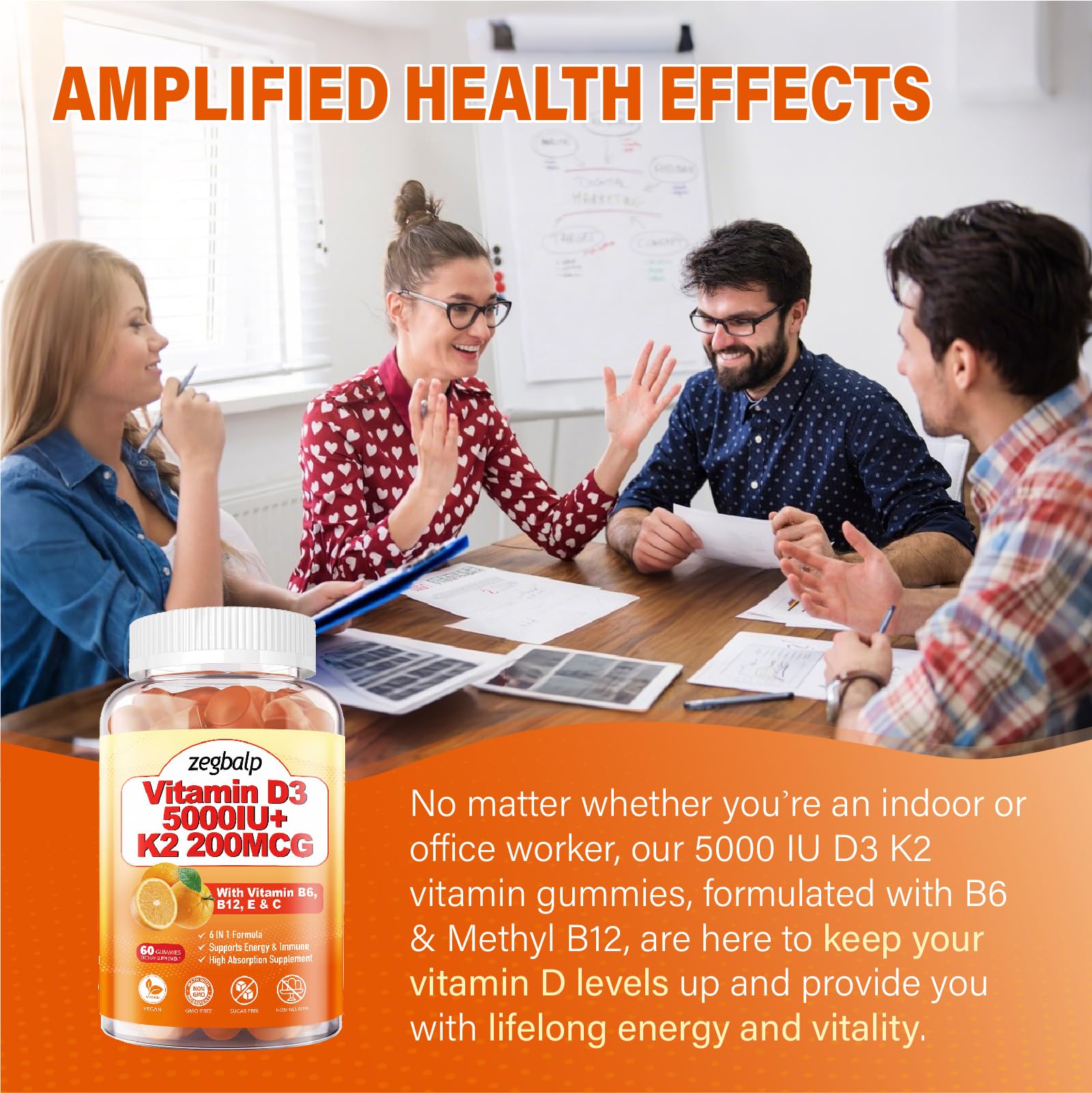 ZEGBALP D3K2 gummies packaging shows value-pack for 60-day supply.