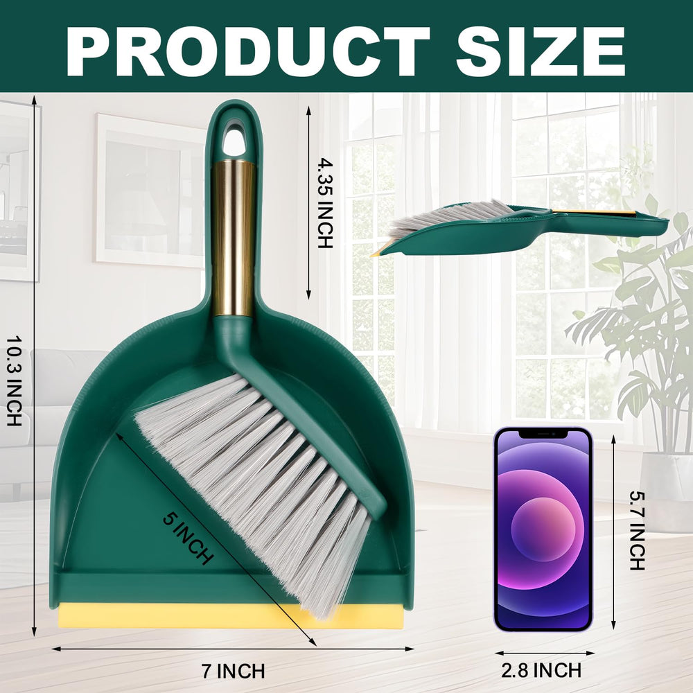 Zehrai dustpan and brush with non-slip grip for precise control.
