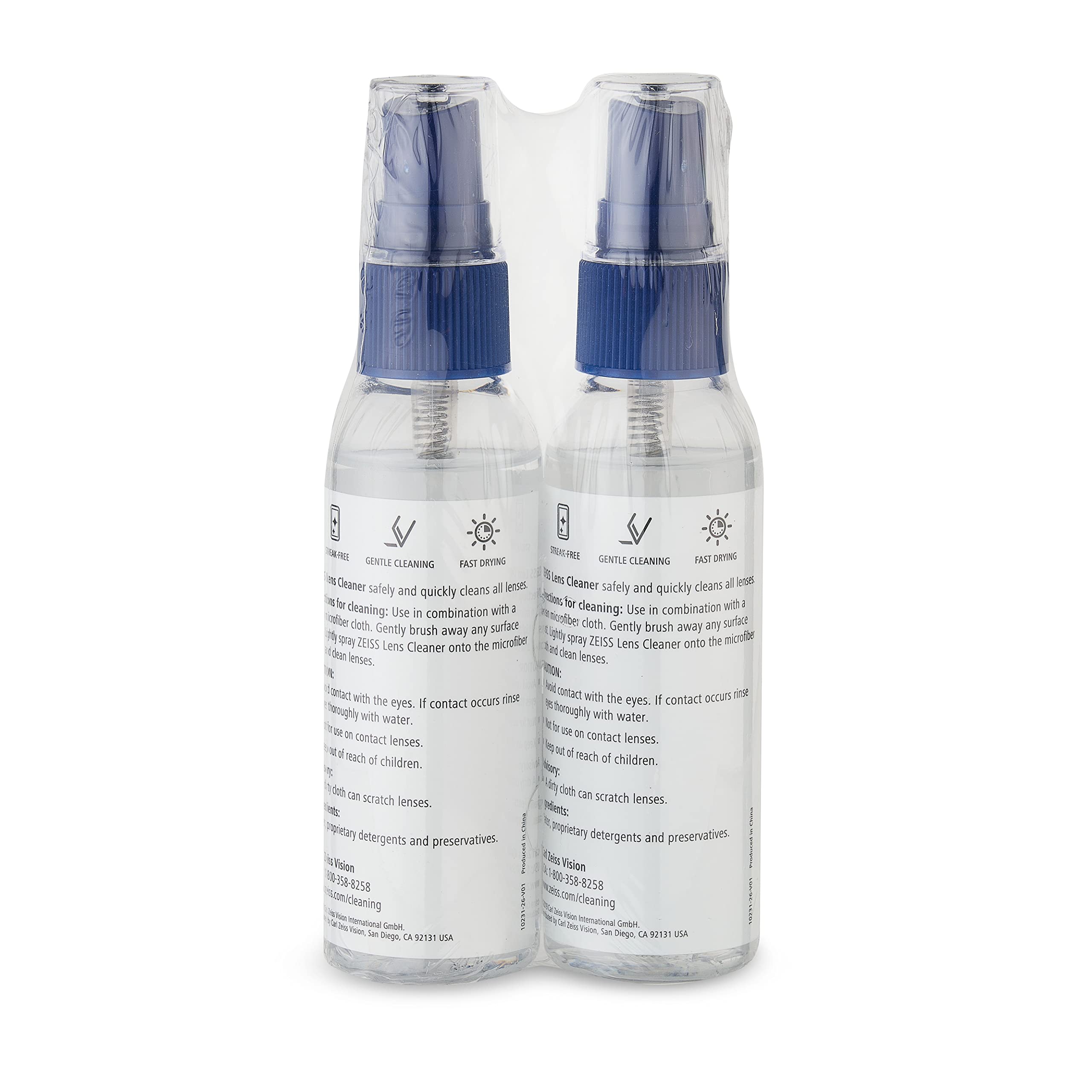 ZEISS lens cleaning spray spray-action shot demonstrates easy application