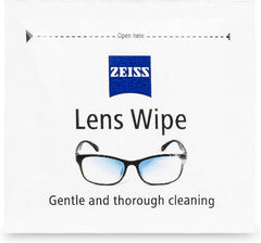 ZEISS lens wipes individually wrapped for convenient travel and quick touch-ups