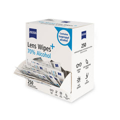 ZEISS lens wipes non-abrasive texture protects lenses while cleaning.