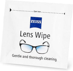 ZEISS wipes remove smudges and dirt from prescription lenses without streaking.